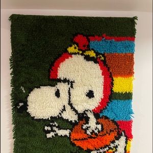 Latch Hook “Snoopy” wall art; 24x18; colorful wall decor